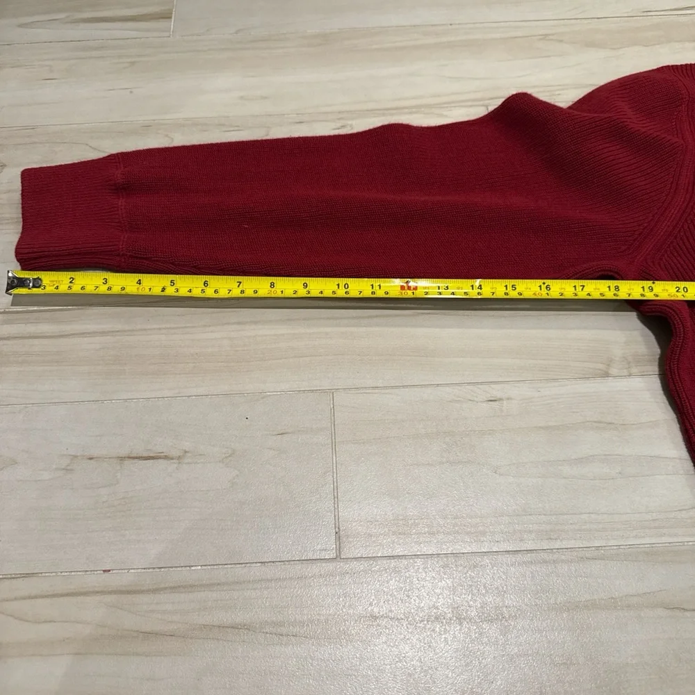 Eddie Bauer Men’s Red 100% Cotton Knit Sweater Size XL